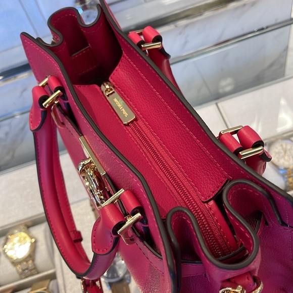 Michael Kors Hamilton Small Satchel Shoulder Crossbody Bag 
Electric Pink 
NWT - Picture 9 of 16